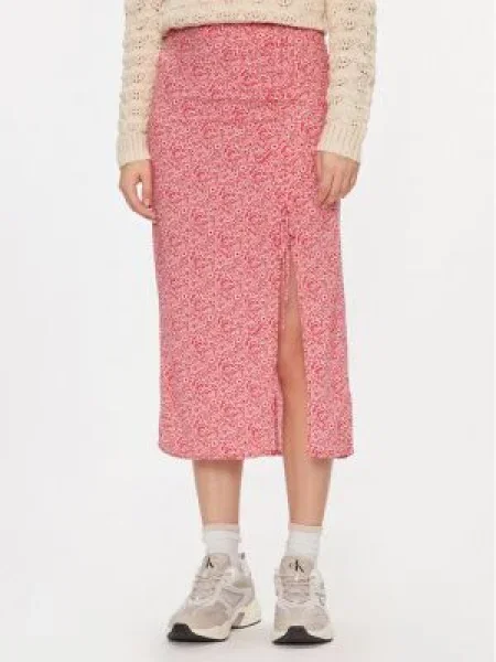 Fustă din denim Pepe Jeans roșu