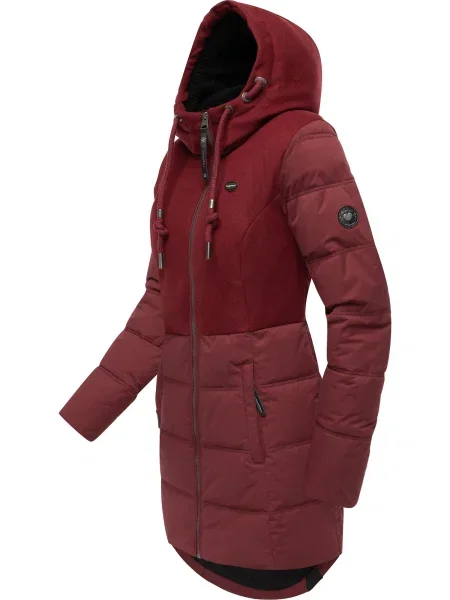 Ragwear Palton de iarnă Ashani roşu închis