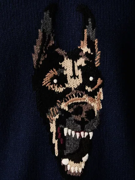Zadig&Voltaire Gyapjú kötött pulóver Swonny We Doberman kék