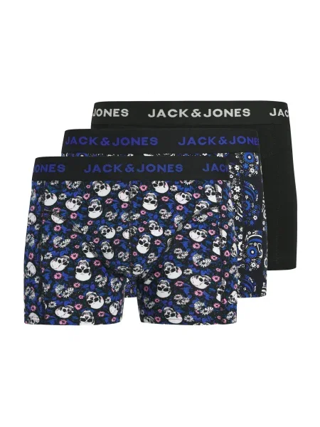 JACK & JONES Boksarice JACFLOWER SKULL temno modra / roza / črna bela