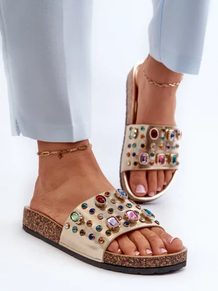 Papuci de casă Kesi auriu