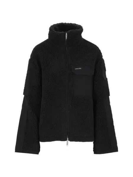 Geacă Canada Goose din fleece negru