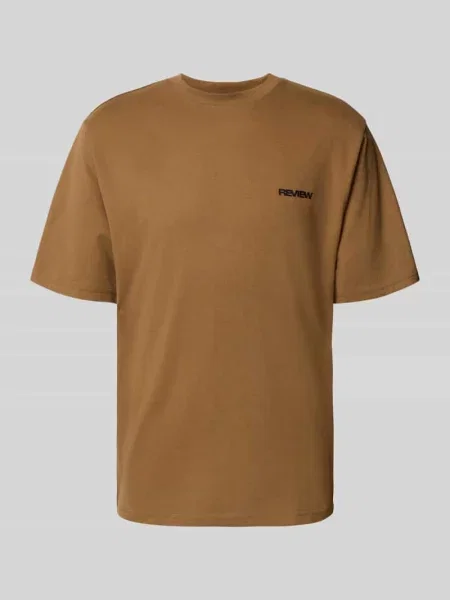 T-shirt z logo i okrągłym dekoltem Review