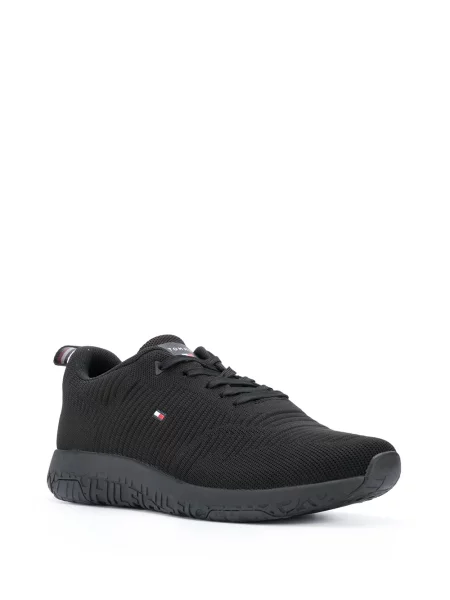 Sneakersy Tommy Hilfiger prążkowane czarne