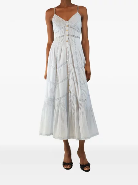Rochie midi Loveshackfancy din dantelă albastru