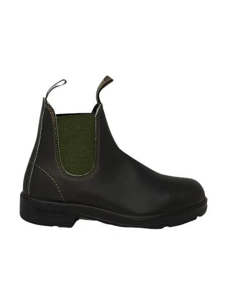 Sztyblety Blundstone skórzane z logo brązowe