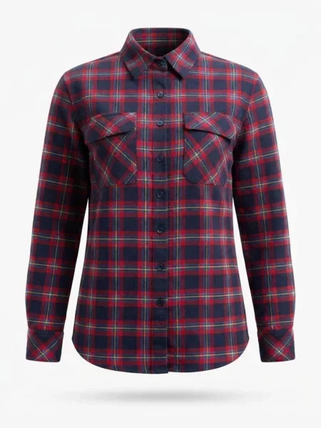 Radwa Bluză Women's Soft Warm Flannel Shirt bleumarin / deschis roșu