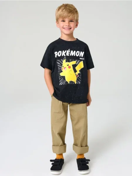 Sinsay Tričko Pokémon šedá
