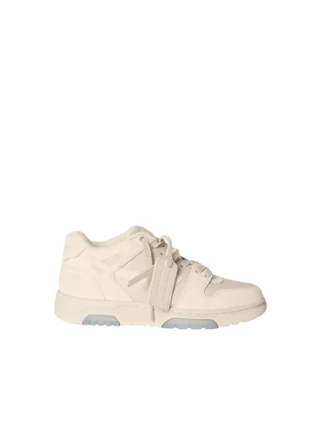Sneakersy Off-white skórzane biznesowe białe