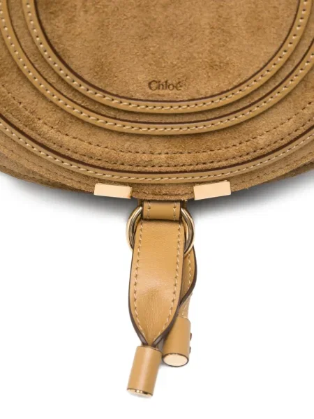 Geanta crossbody Chloé Marcie din piele de căprioară