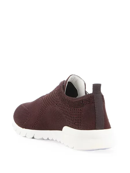 Fűzős kötött sneaker Kiton barna