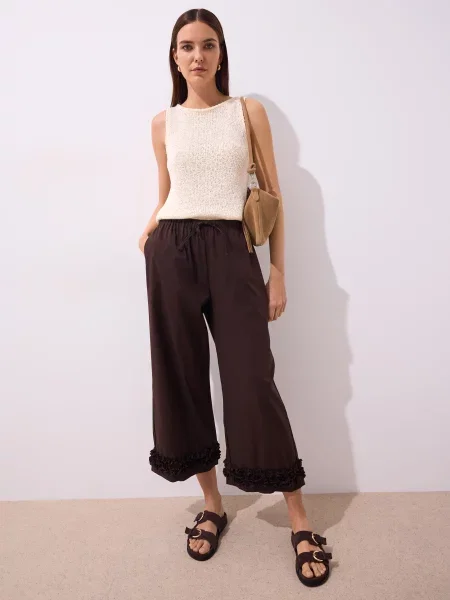 Mohito Culotte kelnės tamsiai ruda
