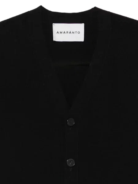 Cardigan Amaranto cu decolteu în V negru