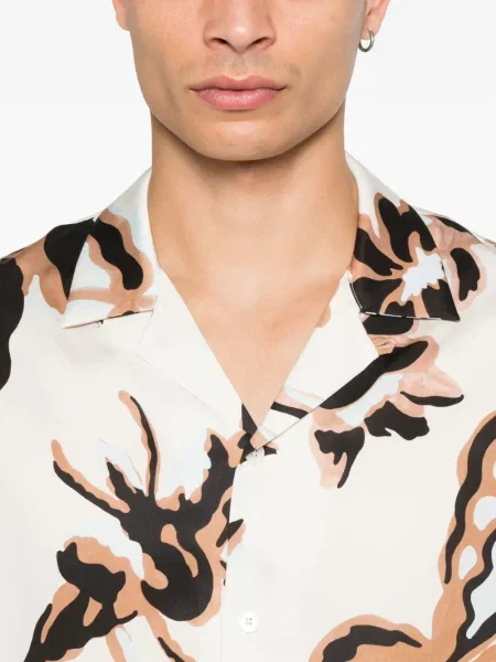 Cămașă Paul Smith cu imagine cu imprimeu geometric alb