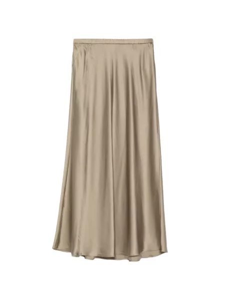 Fustă Samsøe Samsøe din satin verde