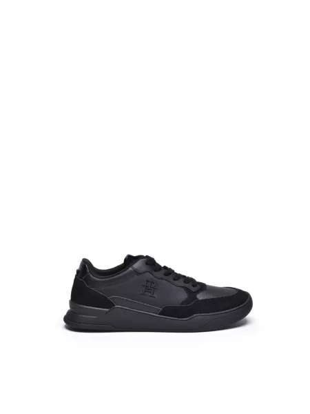Sneakersy Tommy Hilfiger skórzane czarne