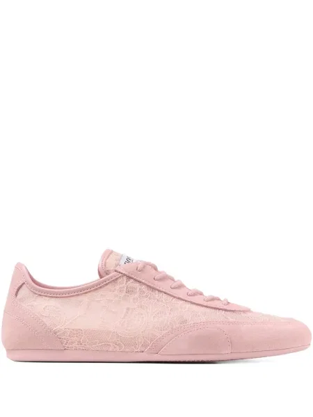 Sneakerși Jimmy Choo din dantelă roz