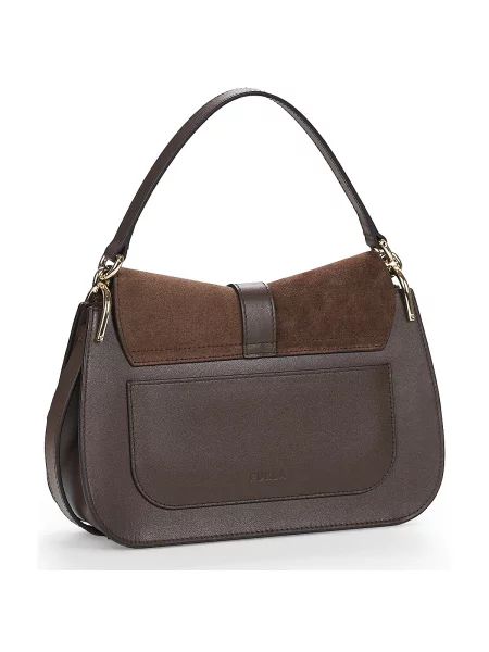 Top Furla din piele maro