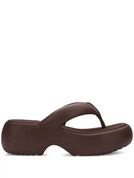 Șlapi Melissa cu platformă maro