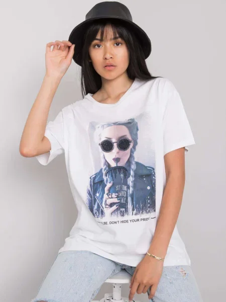 Majica Fashionhunters bela