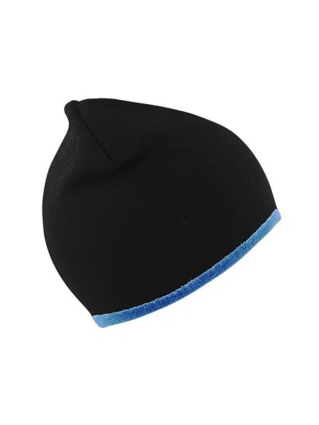 Czapka Zimowa Unisex w modnym kroju Dwustronna czarna