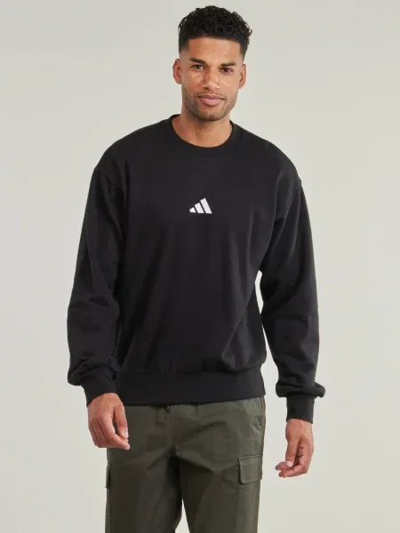 Fleece fleece melegítő felső Adidas fekete