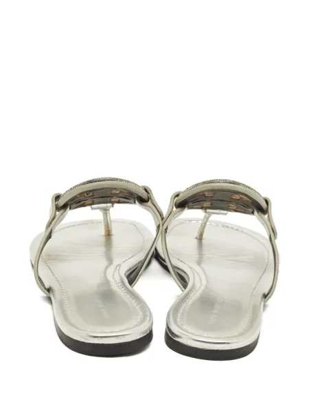 Sandale Tory Burch din piele argintiu