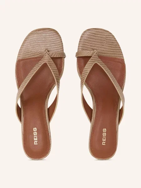 Reiss Klapki Mia beige beżowe