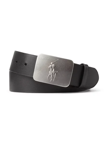Polo Ralph Lauren curea pentru bărbați din piele negru