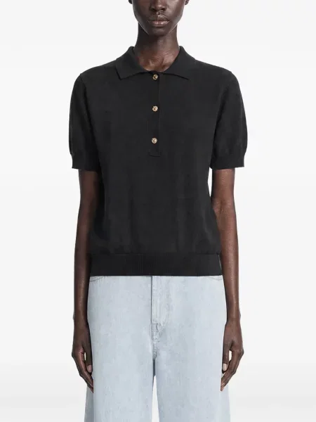 Scurt tricou polo 's Max Mara tricotate negru