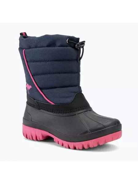 Śniegowce juniorskie KangaROOS K-Ben dk navy / daisy pink różowe