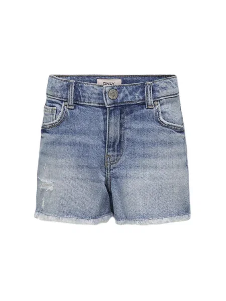 Kids ONLY Pantaloni scurți de blugi Robyn Straight Fit albastru