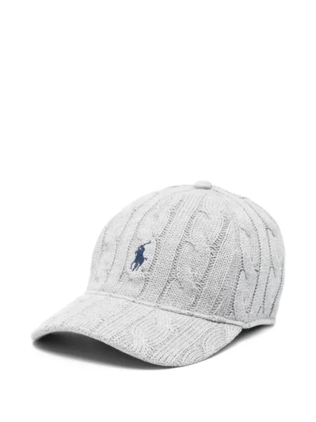 Boxeri Polo Ralph Lauren plisat cu broderie din piele gri