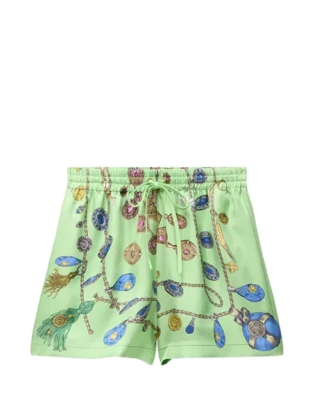 Pantaloni scurți Versace cu imagine cu cordon verde