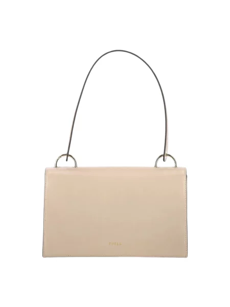 Torebka crossbody Furla skórzana beżowa