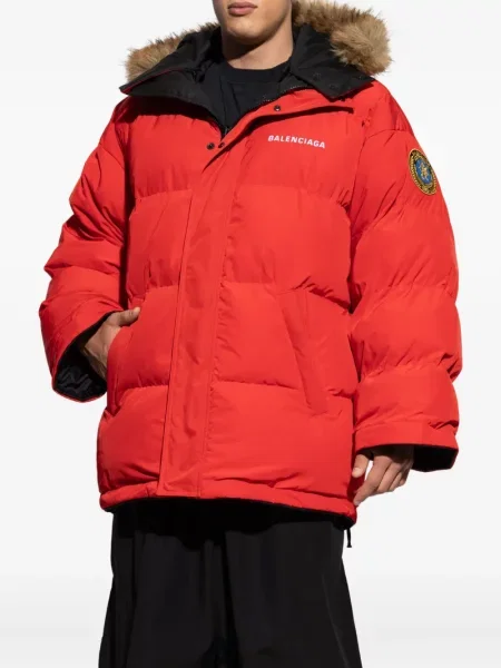 Geacă Balenciaga cu blană negru