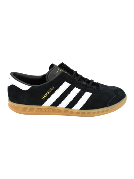 Sneakersy Adidas sznurowane zamszowe czarne