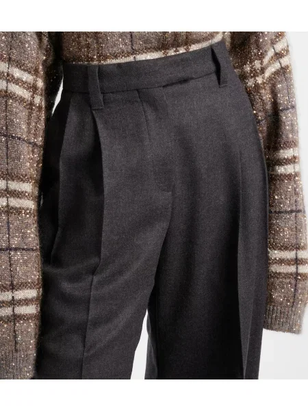 Pantaloni Brunello Cucinelli de lână gri