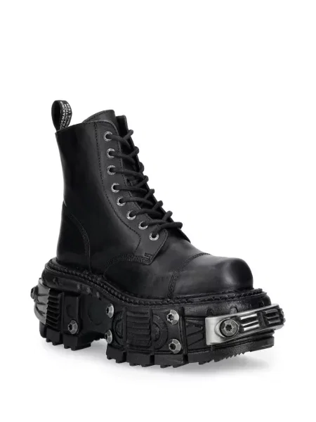 Botine New Rock cu platformă negru