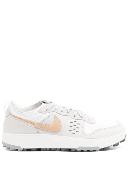 Sneakerși Nike NikeCourt alergare din piele de căprioară auriu