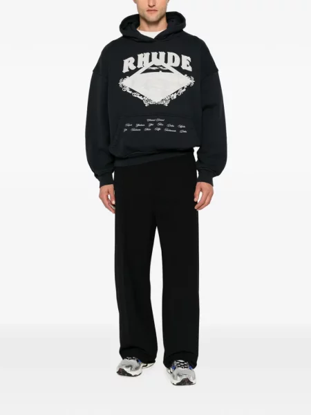 Hanorac cu glugă Rhude cu imagine negru