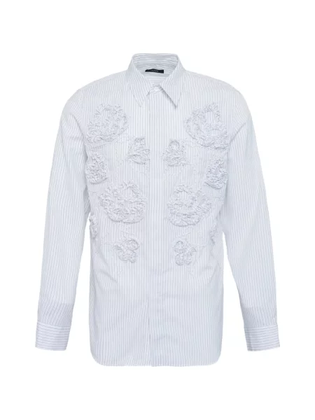 Риза с флорален принт Taakk на цветя с апликация бяло