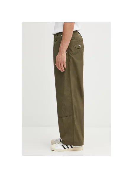 Kenzo spodnie Weave Double Knee Pant w fasonie chinos zielony