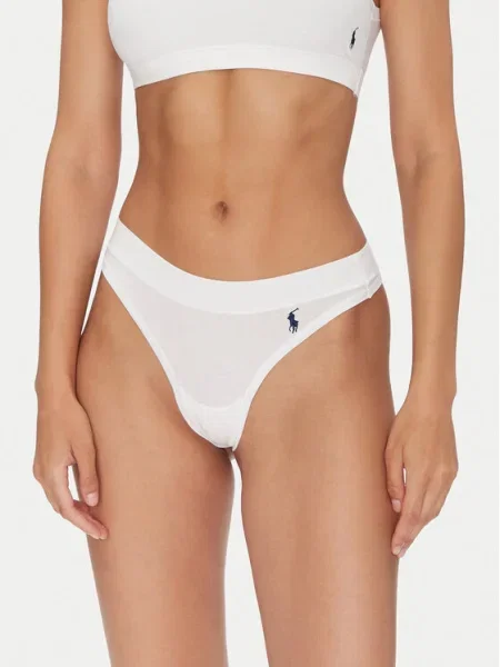Polo Ralph Lauren tangá dámske s elastanom biela