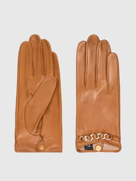 Кожаные перчатки Sermoneta Gloves коричневые