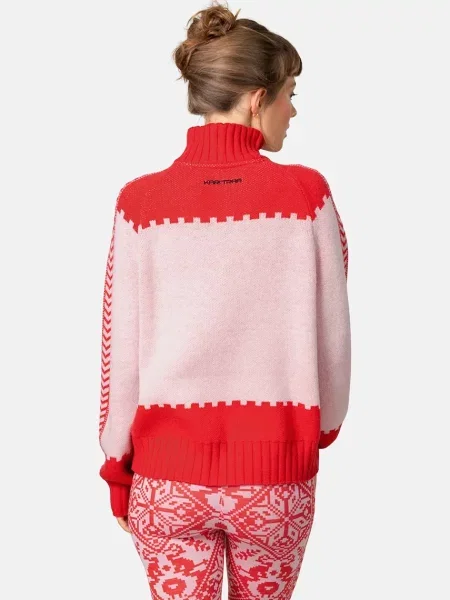 Светр із додаванням вовни Kari Traa SAGA гольф рожевий