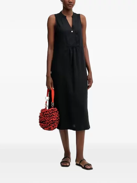 Rochie midi Benetton de in fără mâneci negru