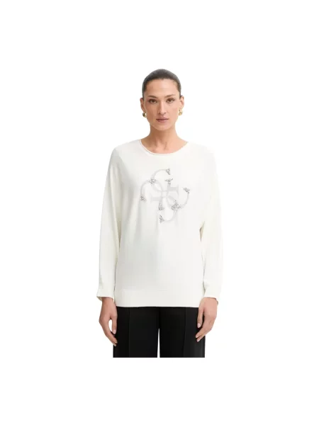 Sweter Guess z nietoperzowym rękawem beżowy