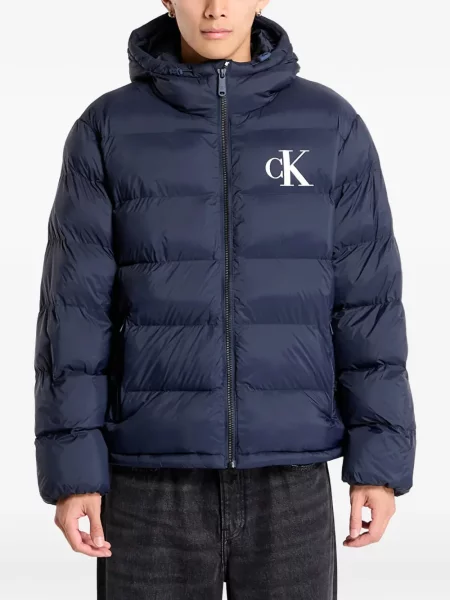 Geacă cu puf Calvin Klein albastru