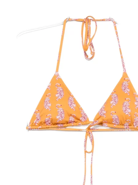Raštuotas bikini Mc2 Saint Barth su tigro raštu oranžinė